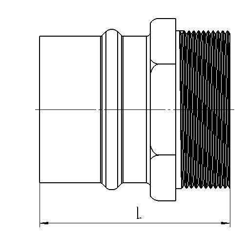 PIPRO铝合金超级管道外螺纹接头B